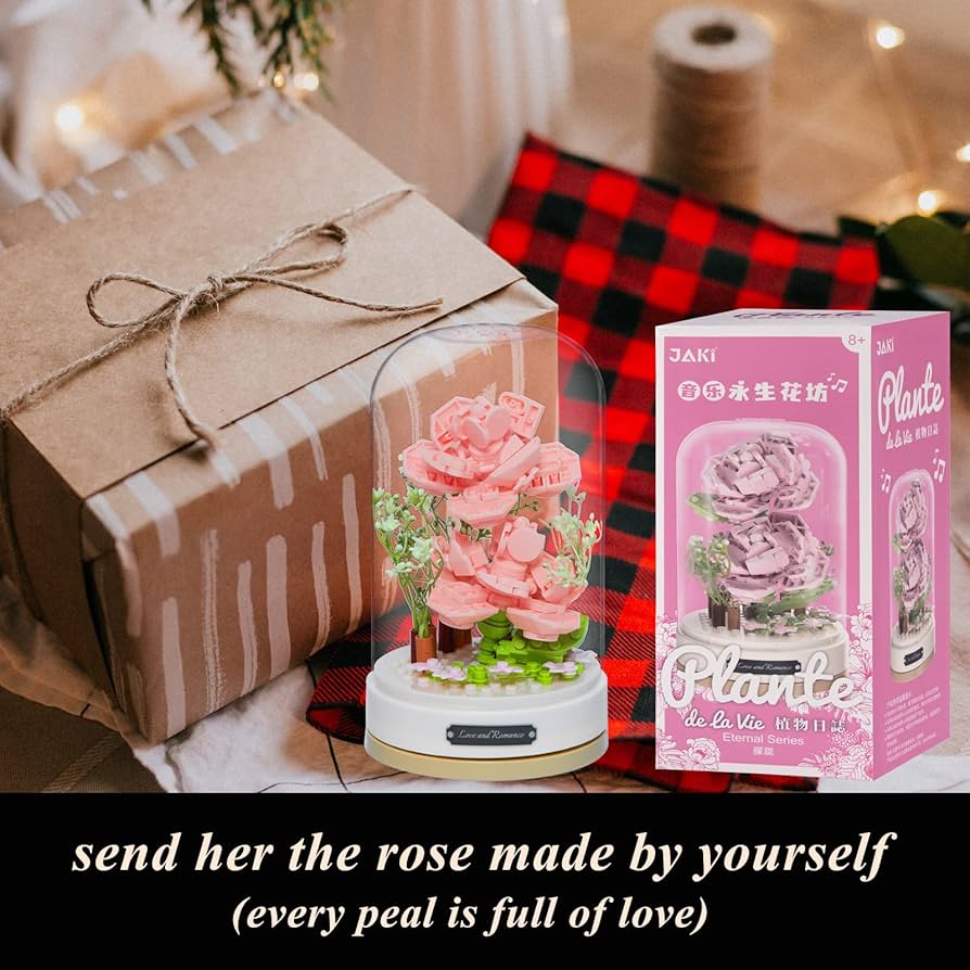 Amazon.com: OLTLYUNH Flower Bouquet Set Rotating Music Box